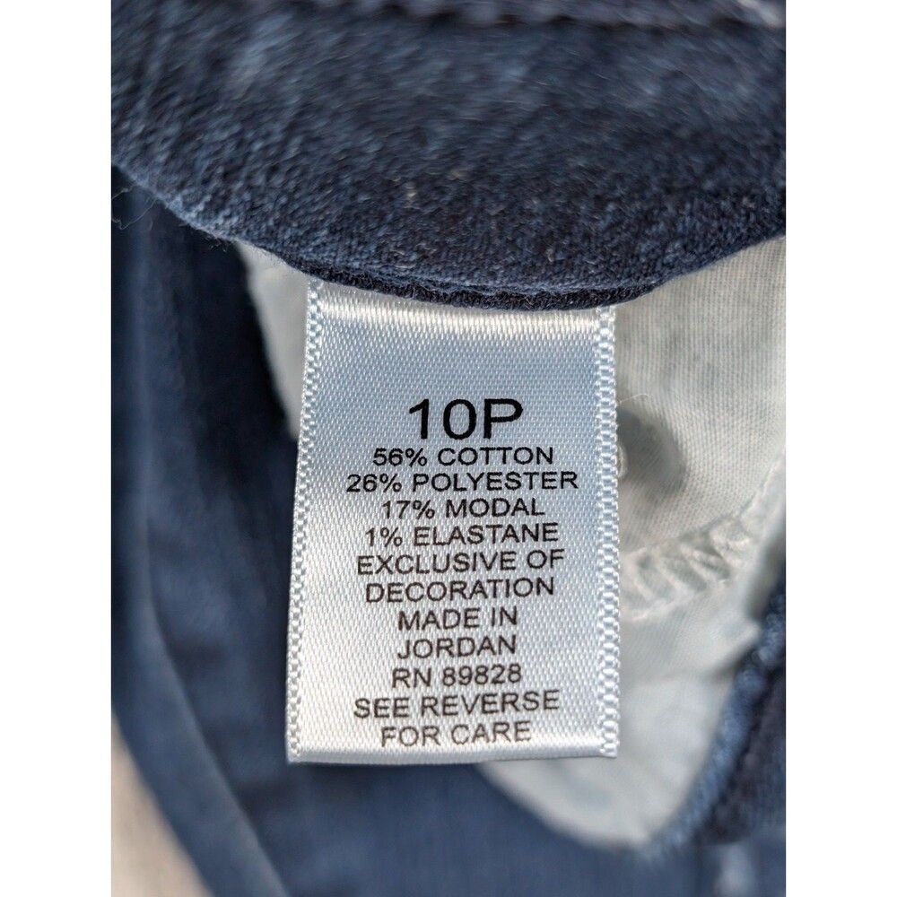 Martha Stewart Jeans Womens 10P Petite Skinny Ankle Blue Stretch Knee Patch - Picture 10 of 15